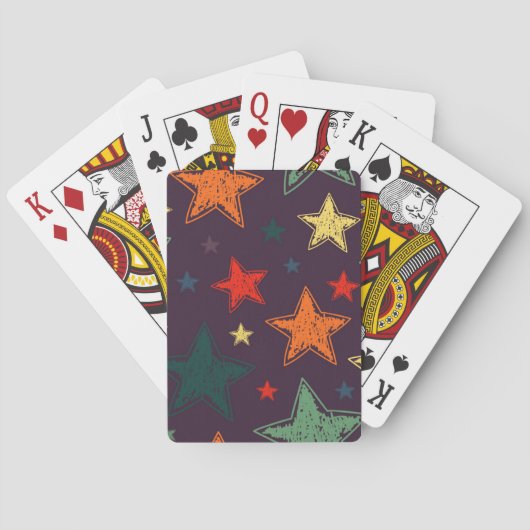 Jeu De Cartes Motif d'étoiles (dos)