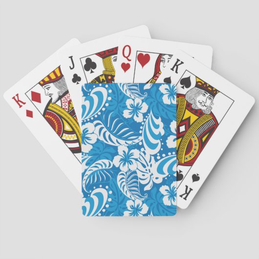 Jeu De Cartes Motif d'Hibiscus tropical (dos)
