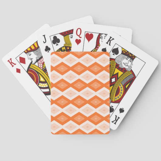 Jeu De Cartes Motif diamant orange (dos)