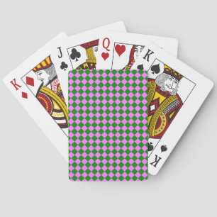 Jeu De Cartes Motif diamant Pink Green Checker
