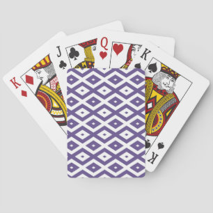 Jeu De Cartes Motif diamant ultra violet et blanc