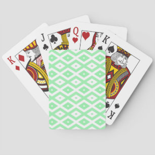 Jeu De Cartes Motif diamant vert et blanc