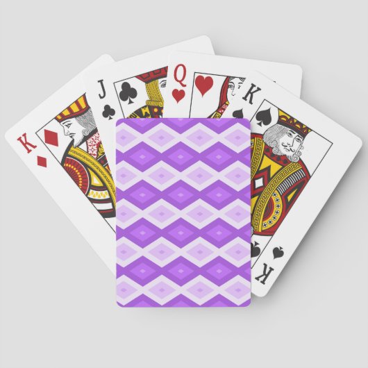 Jeu De Cartes Motif diamant violet clair (dos)