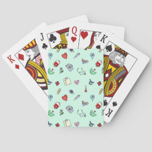 Jeu De Cartes Motif d'icône Médicale