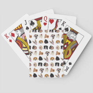 Jeu De Cartes Motif d'illustration du visage de chien mignon