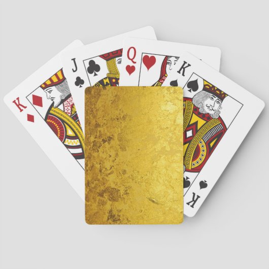 Jeu De Cartes Motif d'OR/feuille d'or PURS (dos)