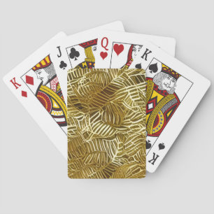 Jeu De Cartes Motif D'Or Jouant Des Cartes.