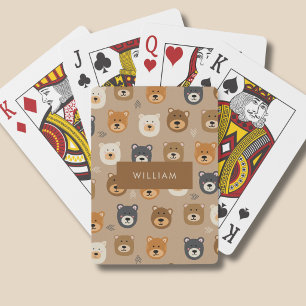 Jeu De Cartes Motif d'ours kawaii pour enfants