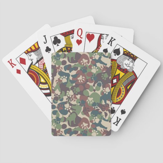 Jeu De Cartes Motif du chamouflage de chien (dos)