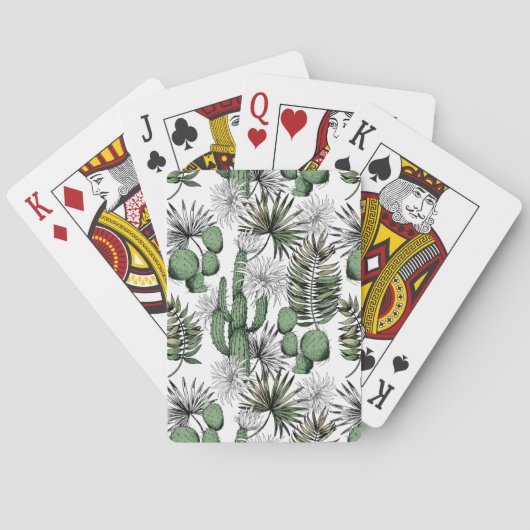 Jeu De Cartes Motif du désert de Cactus (dos)