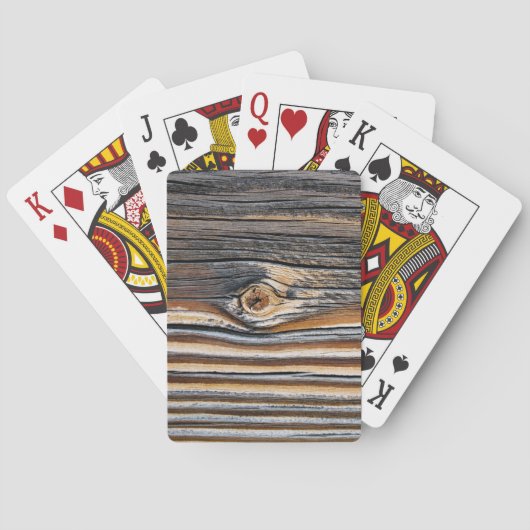 Jeu De Cartes Motif du grain de bois (dos)