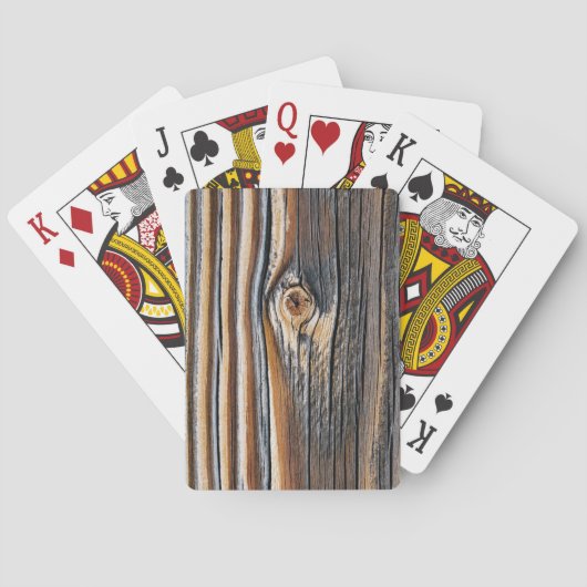 Jeu De Cartes Motif du grain de bois (dos)