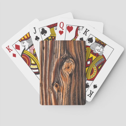 Jeu De Cartes Motif du grain de bois (dos)