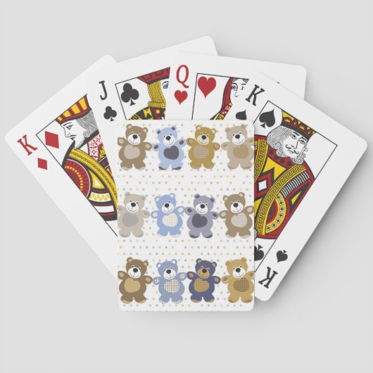 Jeu De Cartes motif d'un ours de nounours de jouet (dos)