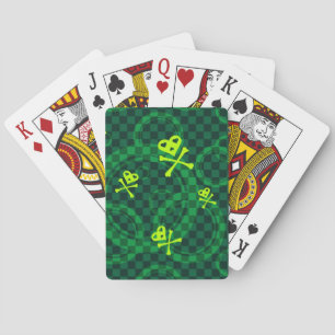 Jeu De Cartes Motif Emo Vert Avec Cercles