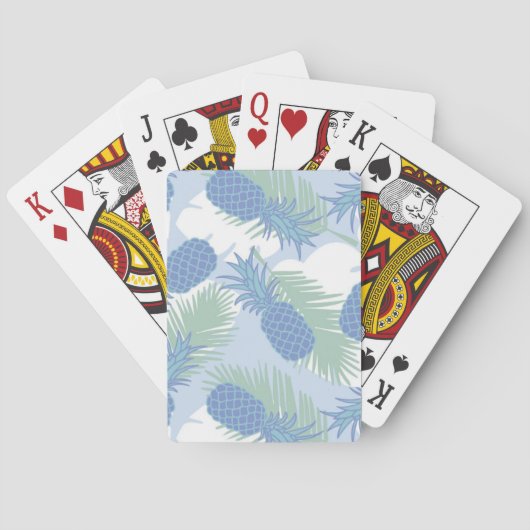 Jeu De Cartes Motif en pastel tropical d'ananas (dos)