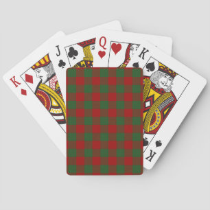 Jeu De Cartes Motif En vichy rouge et vert