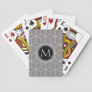Jeu De Cartes Motif et monogramme du cube de titane