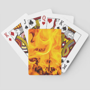 Jeu De Cartes Motif Feu et Flames