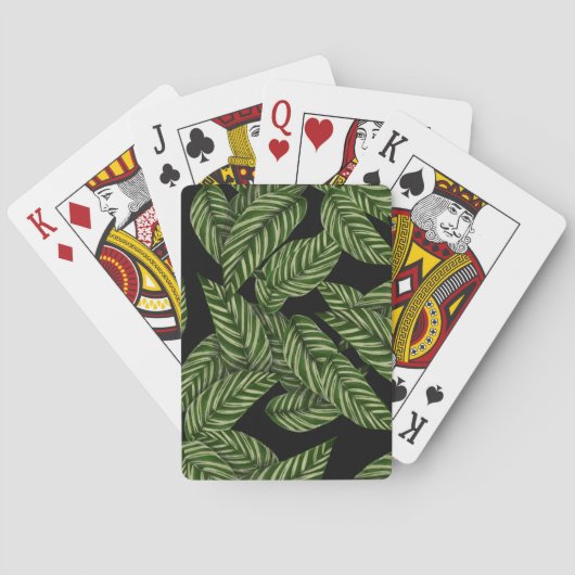 Jeu De Cartes Motif Feuille tropical (dos)