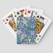 Jeu De Cartes Motif Fleurs et Oiseaux de Style Antique (dos)