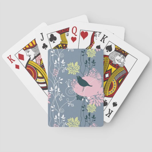 Jeu De Cartes Motif floral 13 (dos)
