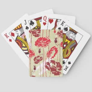 Jeu De Cartes Motif floral 2 d'élégance abstraite
