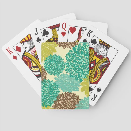 Jeu De Cartes Motif floral 5 (dos)