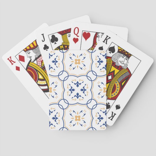Jeu De Cartes Motif floral 9 (dos)