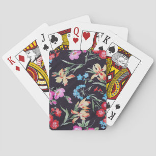 Jeu De Cartes motif floral Abstrait