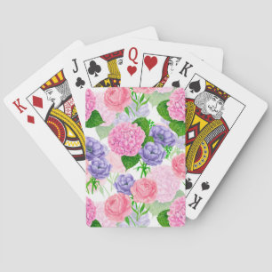 Jeu De Cartes Motif floral aquarelle