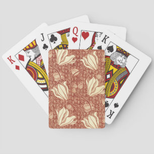Jeu De Cartes Motif floral Red Lily de style William Morris