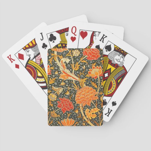 Jeu De Cartes Motif floral vintage William Morris Cray (dos)