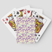 Jeu De Cartes Motif floral violet foncé | Esthétique sans coutur (dos)