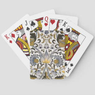 Jeu De Cartes Motif floral William Morris Lodden : bleu or