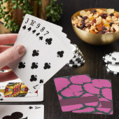 Jeu De Cartes Motif fourrure de girafe rose (In Situ)