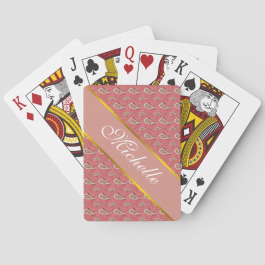 Jeu De Cartes Motif Foxglove Petal Paisley (dos)