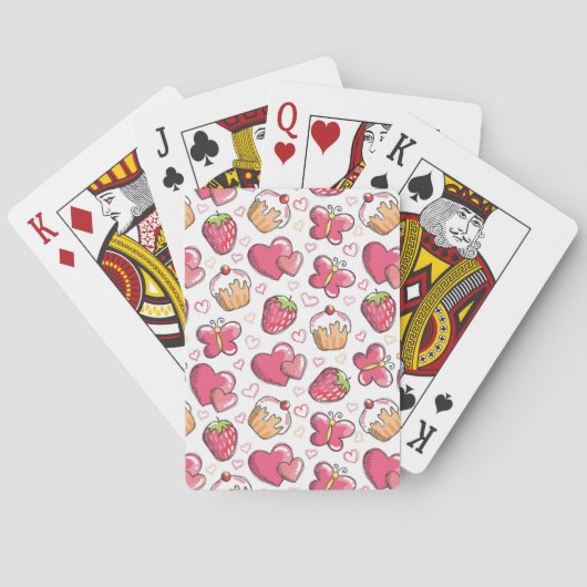 Jeu De Cartes motif gastronomique romantique (dos)