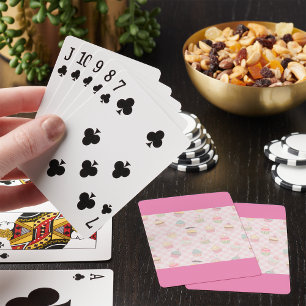 Jeu De Cartes Motif Gâteau Rose Gingham