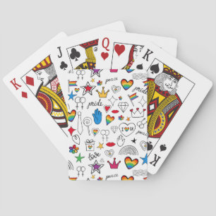 Jeu De Cartes Motif Gay pride Doodle