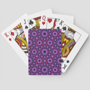 Jeu De Cartes Motif Géométrique avec Tri-Hexago Tronqué Violet