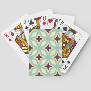 Jeu De Cartes Motif géométrique avec une forme d'étoile foncée a