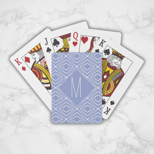 Jeu De Cartes Motif géométrique bleu périphérique moderne initia