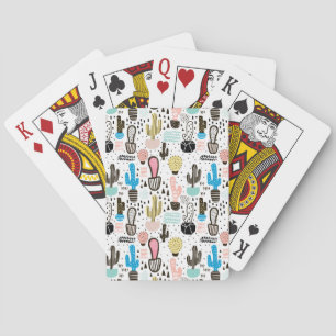 Jeu De Cartes Motif géométrique de cactus moderne