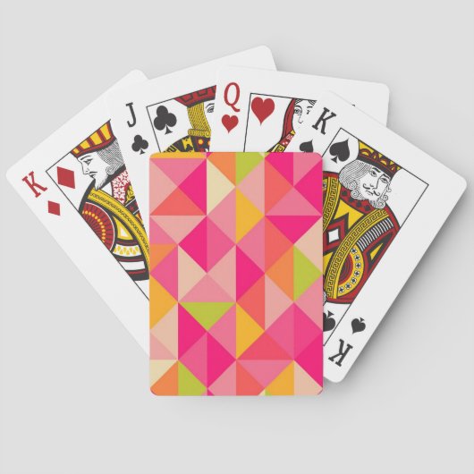 Jeu De Cartes Motif géométrique de triangles (dos)