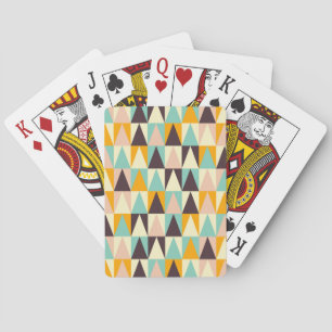 Jeu De Cartes Motif géométrique de triangles multicolores