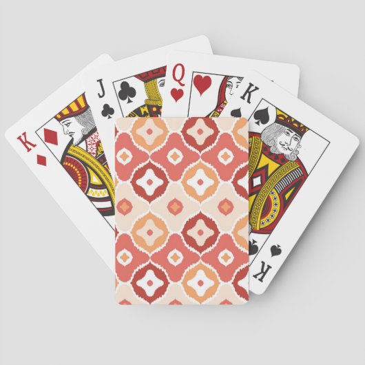 Jeu De Cartes Motif géométrique d'ikat d'or (dos)
