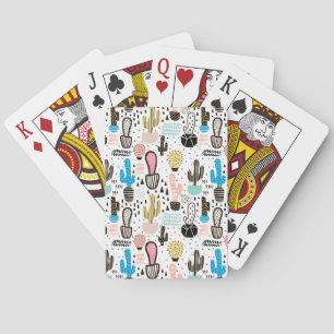Jeu De Cartes Motif géométrique moderne Cactus