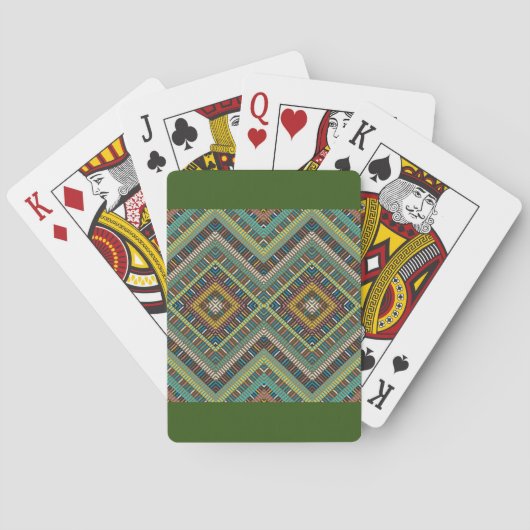 Jeu De Cartes Motif géométrique tribal Boho Ethnic Aztec (dos)
