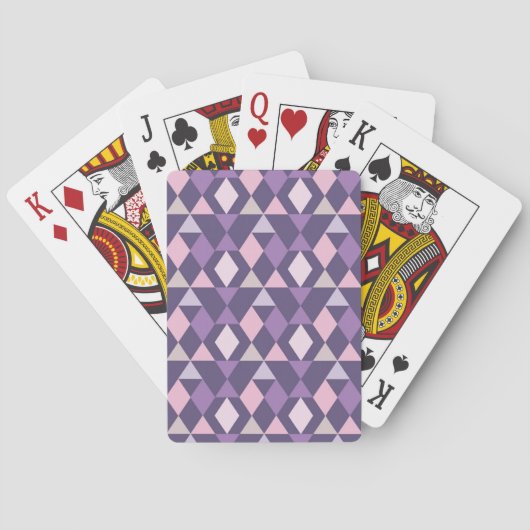 Jeu De Cartes Motif géométrique violet arabe (dos)